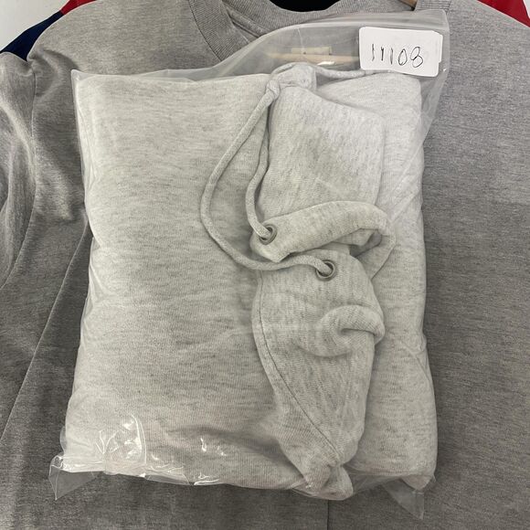 Champion Hoodie Mens Medium Gray Reverse Weave Sweatshirt C Patch Pullover - Picture 10 of 10